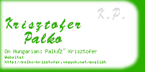 krisztofer palko business card